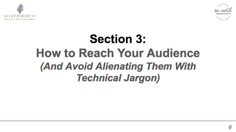 how to reach your audience - six words communication