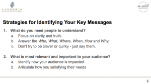 strategies for key message development - six words communication